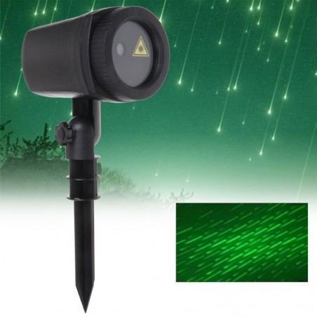 Proiector laser efect ploaie de meteoriti, joc de lumini verzi, IP44, suport