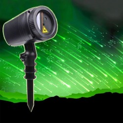 Proiector laser efect ploaie de meteoriti, joc de lumini verzi, IP44, suport
