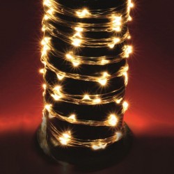 Ghirlanda micro LED-uri alb cald, cablu alama, interior/exterior