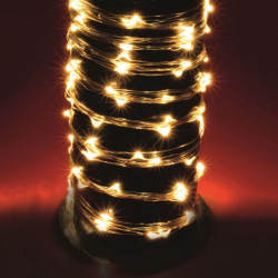 Ghirlanda micro LED-uri alb cald, cablu alama, interior/exterior