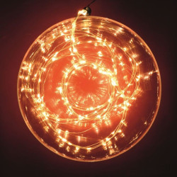 Ghirlanda micro LED-uri alb cald, cablu alama, interior/exterior