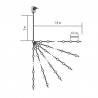 Ghirlanda micro LED-uri alb cald, cablu alama, interior/exterior