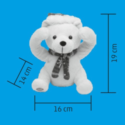 Ursulet de plus Peek-a-Boo, alimentare baterii, inaltime 19 cm, Home