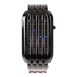 Ceas cu LED Matrix metalic