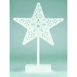Decoratiune cu LED-uri, 39 cm, lumina alb cald, alimentare baterii, interior
