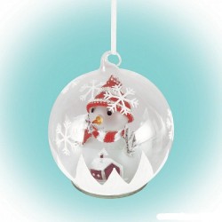 Glob cu LED si figurina Om de Zapada, sticla, diametru 13 cm, baterii