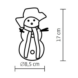 Figurina luminoasa Om de Zapada, LED RGB, inaltime 17 cm
