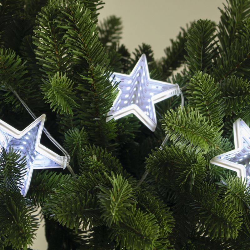 Ghirlanda decorativa LED, 6 ornamente efect tunel infinit, 1 m, comutator