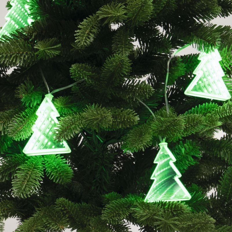 Ghirlanda decorativa LED, 6 ornamente efect tunel infinit, 1 m, comutator