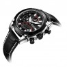 Ceas barbatesc Quartz, cronograf, manose fosforescente, curea piele, Megir