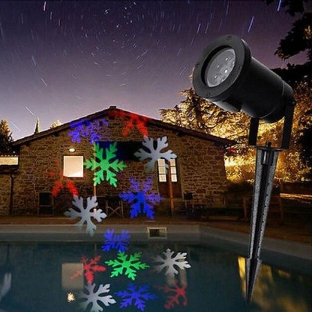 Proiector LED RGB fulgi de zapada, 4W, pentru exterior