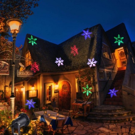 Proiector LED RGB fulgi de zapada, 4W, pentru exterior