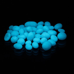 Pietre decorative fosforescente natur care lumineaza aqua, granulatie 10-20 mm, acril