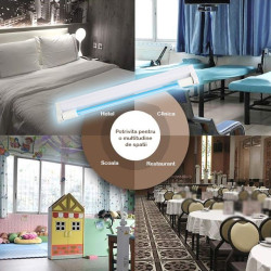 Lampa UVC bactericida 15W sticla cristal de quartz pentru sterilizare