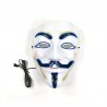 Masca Anonymous luminoasa, 3 moduri iluminare, marime universala, fixare elastica