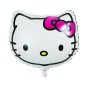 Balon Hello Kitty, 45x45 cm, figurina din folie, umplere aer si heliu