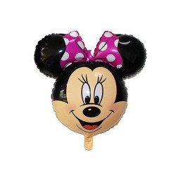 Balon Minnie Mouse, 61x61 cm, figurina folie, aer si heliu