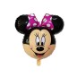 Balon Minnie Mouse, 61x61 cm, figurina folie, aer si heliu
