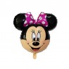 Balon Minnie Mouse, 61x61 cm, figurina folie, aer si heliu