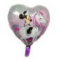 Balon folie Unicorn, inimioara cu imprimeu Minnie, 45x45 cm