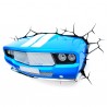 Lampa 3D Mustang clasic albastru
