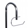 Suport elegant perie toaleta si hartie igienica, 80 cm, metal si sticla