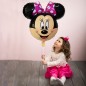 Balon Minnie Mouse, 61x61 cm, figurina folie, aer si heliu