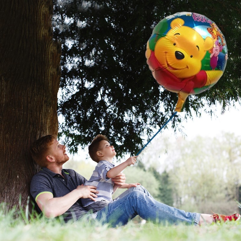 Balon folie Winnie the Pooh's, diametru 45 cm, petreceri, aer si heliu