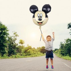 Balon folie cap Mickey Mouse, dimensiuni 61x61 cm, petreceri, aer sau heliu