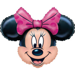 Balon gigant Red Minnie Mouse 62x62 cm, din folie, aer si heliu