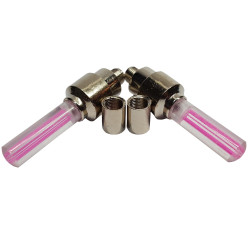 Ventil tip licurici, roz cu lumina rosie, set 2 bucati