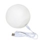 Lampa Luna 3D 20 cm, LED 16 culori, reincarcabila, telecomanda, suport lemn