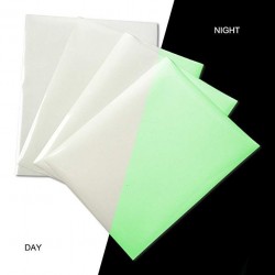 Folie fosforescenta adeviza, format A4, lumineaza verde, efecte glow