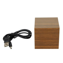 Ceas digital LED cu termometru si senzor de sunet, forma cubica