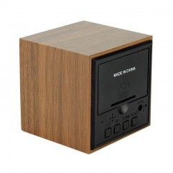 Ceas digital LED cu termometru si senzor de sunet, forma cubica