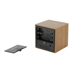 Ceas digital LED cu termometru si senzor de sunet, forma cubica