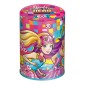 Pusculita Barbie roz, metalica, forma rotunda, 13x7 cm Pusculita Barbie roz, metalica, forma rotunda, 13x7 cm