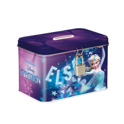 Pusculita Frozen, forma dreptunghiulara, cu lacat din metal