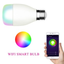 Bec inteligent LED RGBW, Wi-Fi, E27 7W, control telefon smart