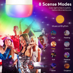 Bec inteligent LED RGBW, Wi-Fi, E27 7W, control telefon smart
