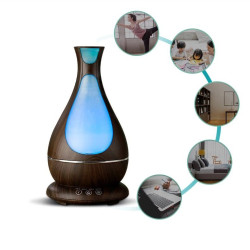 Difuzor ultrasunete aromaterapie, 400 ml, 12W, temporizator, iluminat LED