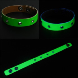 Bratara neon cu diamante, 20 cm, verde