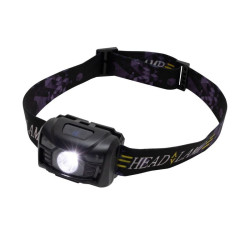 Lanterna frontala, 3 LED-uri, 100 lm, senzor miscare PIR, reincarcabila