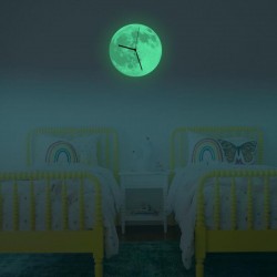 Ceas de perete Moon fosforescent, quartz, diametru 30 cm