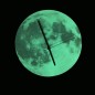 Ceas de perete Moon fosforescent, quartz, diametru 30 cm