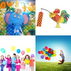 Baloane latex multicolore, forme si dimensiuni diferite, set 100 bucati