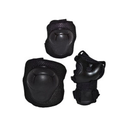 Set de protectie pentru copii, cotiere si genunchiere, sistem prindere cu scai