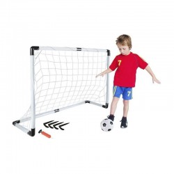 Set Joc fotbal copii, poarta cu plasa, minge, pompa, 120x40x80 cm
