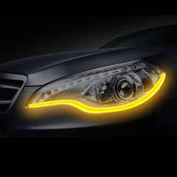 Lumini de zi DRL auto, 12W, banda LED flexibila 60 cm, set 2 bucati