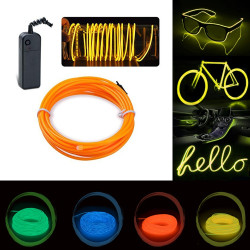 Kit luminos tuning bicicleta fir EL Wire, lungime 3 m, invertor inclus